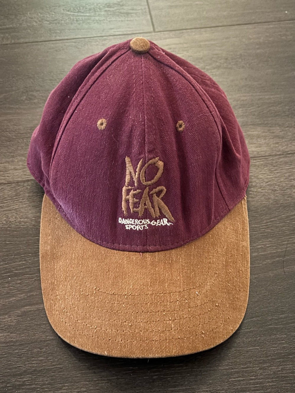 Vintage 90s No Fear Dangerous Sports Gear Snapback Hat Cap Made In USA